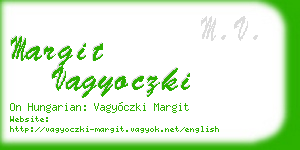 margit vagyoczki business card